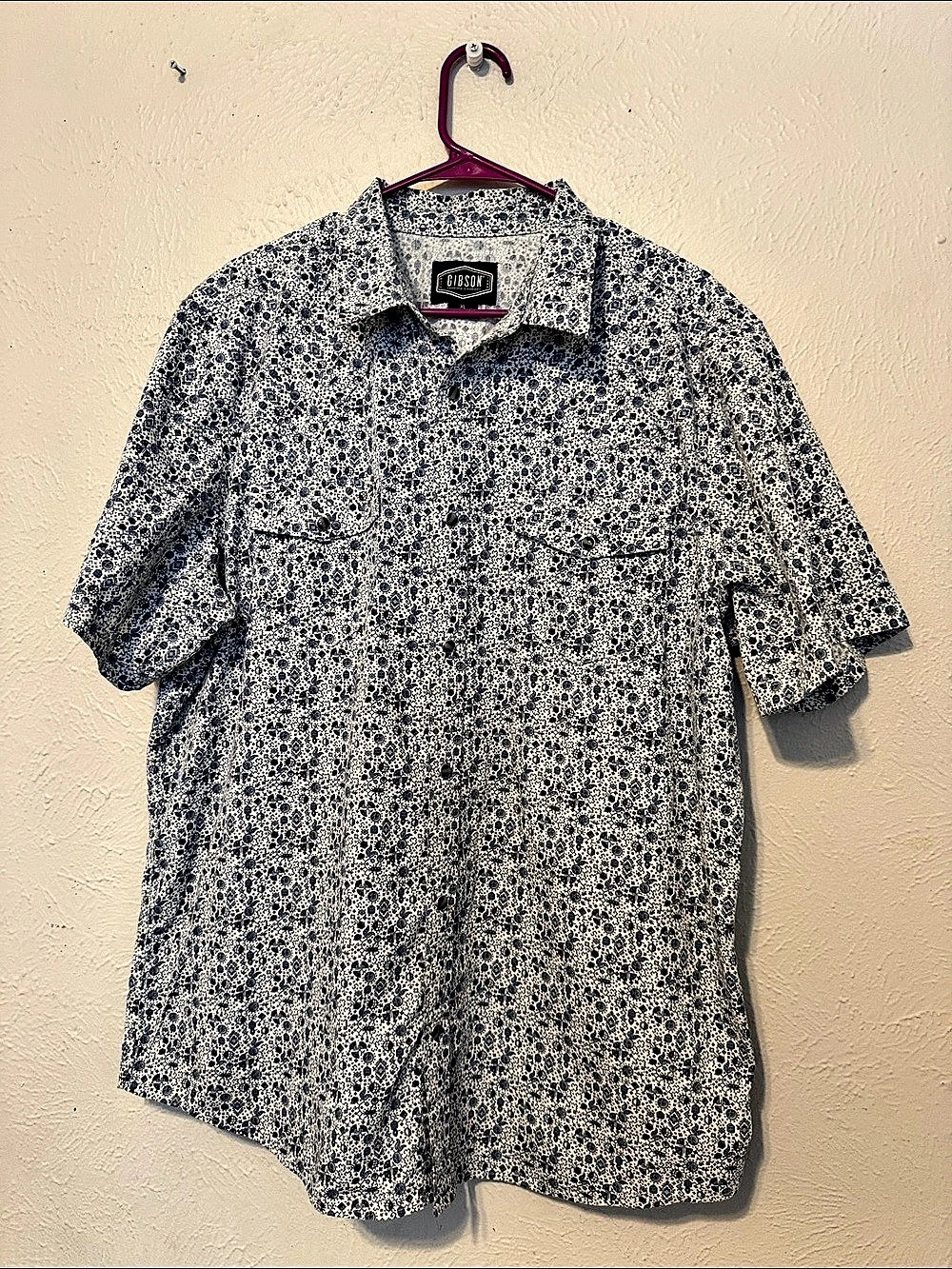 Gibson Men's Geometric Short Sleeve Shirt XL